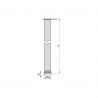 Lot de 4 pieds pour table, hauteur 710 - 730 mm, Ø 60 mm, Chromé Lot de 4 pieds pour table, hauteur 710 - 730 mm, Ø 60 mm, Chromé