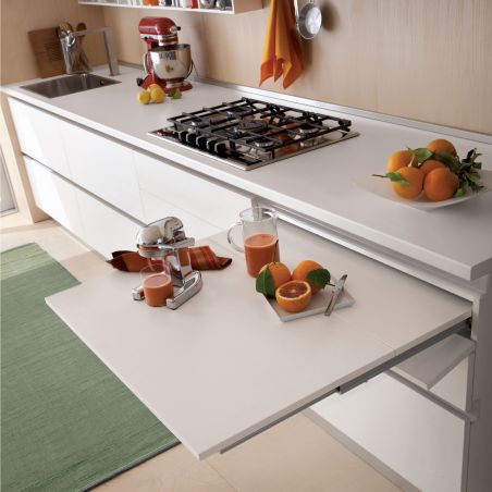 Coulisses Cocktail Reverse H35 pour table escamotable, Inox brossé Coulisses Cocktail Reverse H35 pour table escamotable, Inox brossé