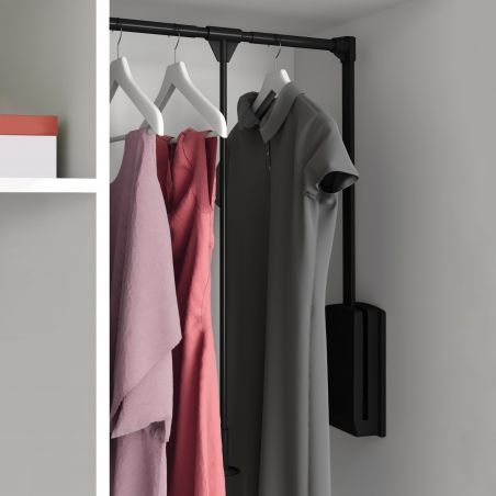 Penderie rabattable Hang pour armoire de largeur 830 à 1150 mm, Noir Penderie rabattable Hang pour armoire de largeur 830 à 1150 mm, Noir