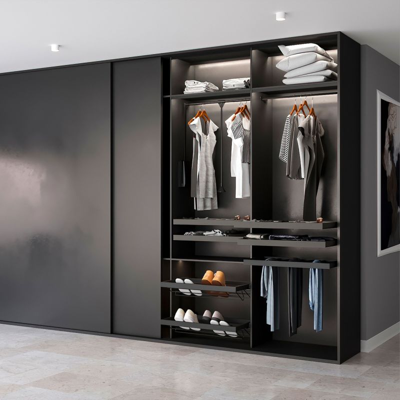Penderie rabattable Hang pour armoire de largeur 830 à 1150 mm, Noir