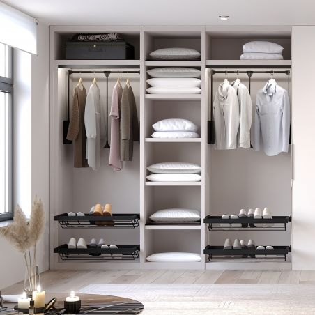 Penderie rabattable Hang pour armoire de largeur 830 à 1150 mm, Noir Penderie rabattable Hang pour armoire de largeur 830 à 1150 mm, Noir