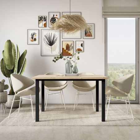 Piètement de table avec pieds carrés et cadre, hauteur 710 mm, Noir Piètement de table avec pieds carrés et cadre, hauteur 710 mm, Noir