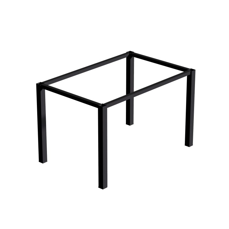 Piètement de table avec pieds carrés et cadre, hauteur 710 mm, Noir