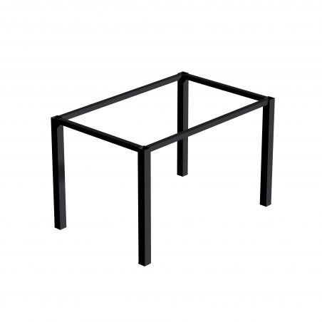 Piètement de table avec pieds carrés et cadre, hauteur 710 mm, Noir Piètement de table avec pieds carrés et cadre, hauteur 710 mm, Noir