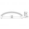 Lot de 25 Poignées Porto, L 152 mm, entraxe 128 mm, Nickel satiné Lot de 25 Poignées Porto, L 152 mm, entraxe 128 mm, Nickel satiné
