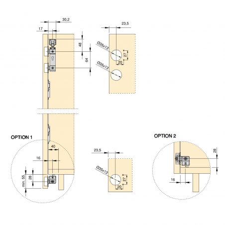 Kit de quincaillerie Twofold pour 2 portes pliantes coulissantes, Avec guide, Anodisé mat Kit de quincaillerie Twofold pour 2 portes pliantes coulissantes, Avec guide, Anodisé mat