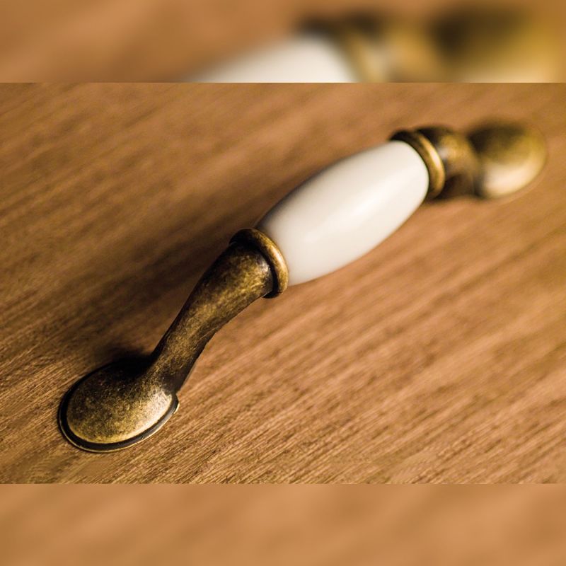 Lot de 20 Poignées Papua, L 127 mm, entraxe 76 mm, Bronze