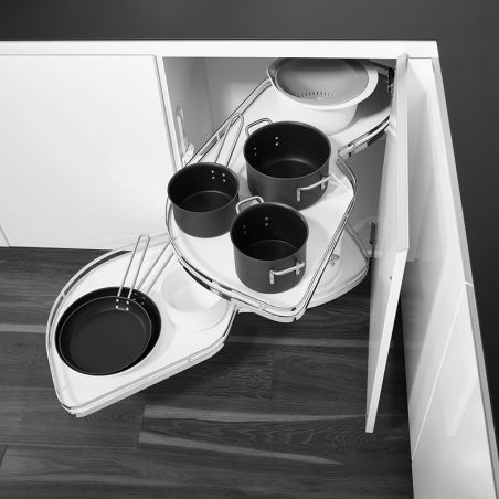 Ferrure Lemans II Arena Style Blanc Sens Droit sans amortisseur pour porte de 450 mm