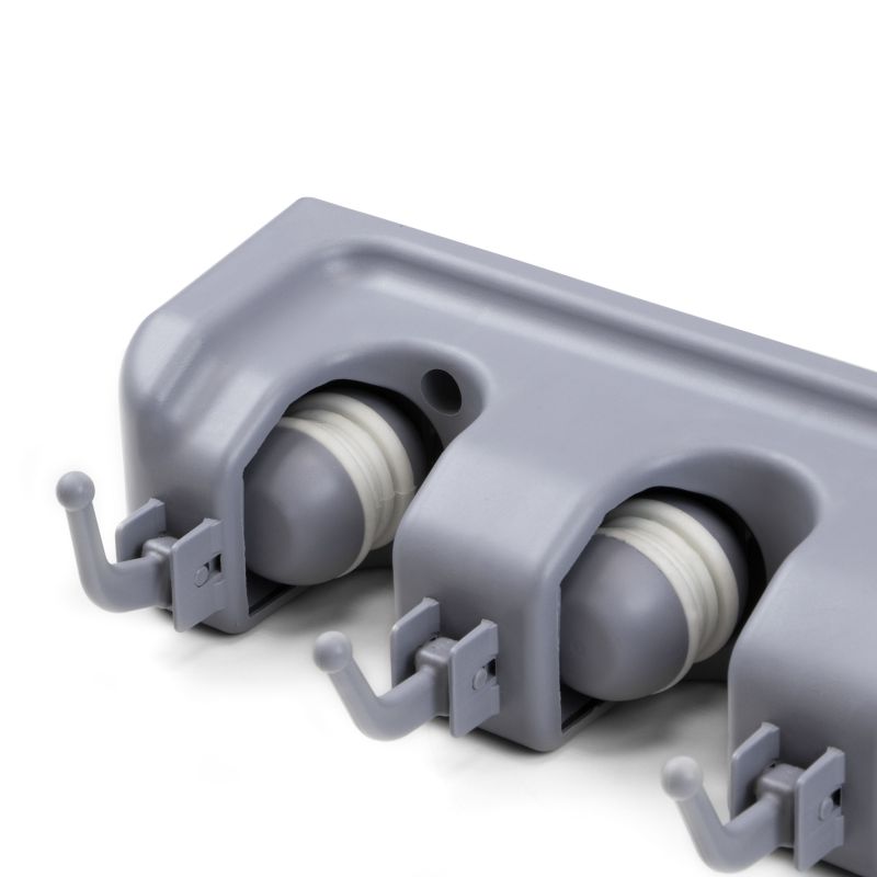 Support pour balais et balais à franges, Gris