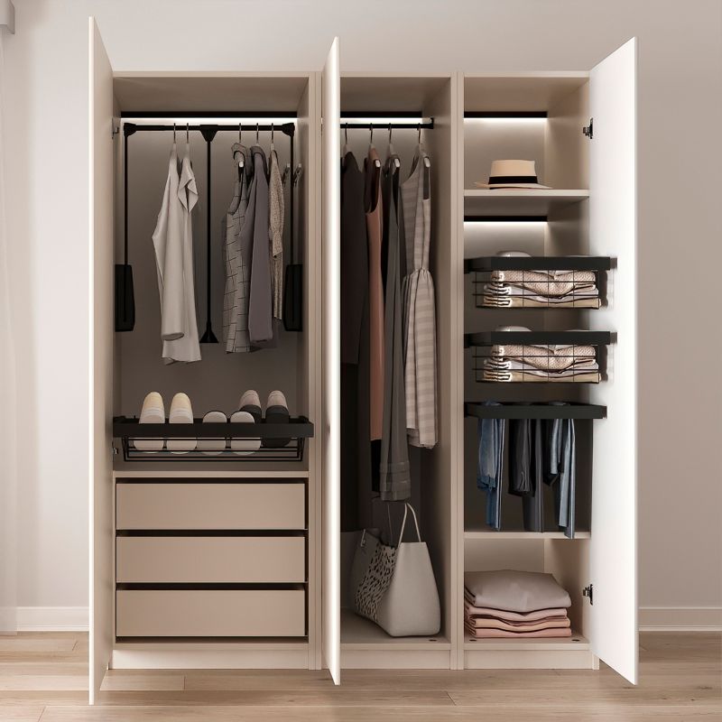 Penderie rabattable Hang pour armoire de largeur 450 à 600 mm, Noir