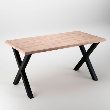 Lot de 2 pieds Cross pour table, hauteur 695 mm, Noir Lot de 2 pieds Cross pour table, hauteur 695 mm, Noir