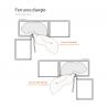 Ferrure Lemans II Arena Style Blanc Sens Gauche sans amortisseur pour porte de 500 mm Ferrure Lemans II Arena Style Blanc Sens Gauche sans amortisseur pour porte de 500 mm