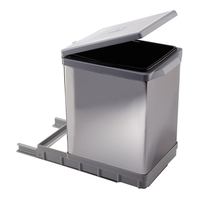 Poubelle coulissante inox 18L 1 bac Poubelle coulissante inox 18L 1 bac