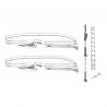 Ferrure Lemans II Arena Style Blanc Sens Gauche sans amortisseur pour porte de 500 mm Ferrure Lemans II Arena Style Blanc Sens Gauche sans amortisseur pour porte de 500 mm
