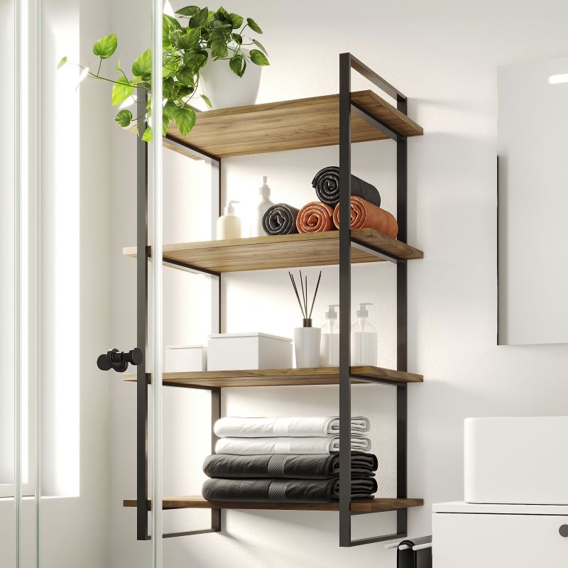 Jeu de 2 structures Lader pour étagère, hauteur 1150mm, Noir