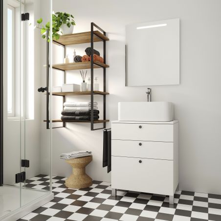 Jeu de 2 structures Lader pour étagère, hauteur 1150mm, Noir Jeu de 2 structures Lader pour étagère, hauteur 1150mm, Noir