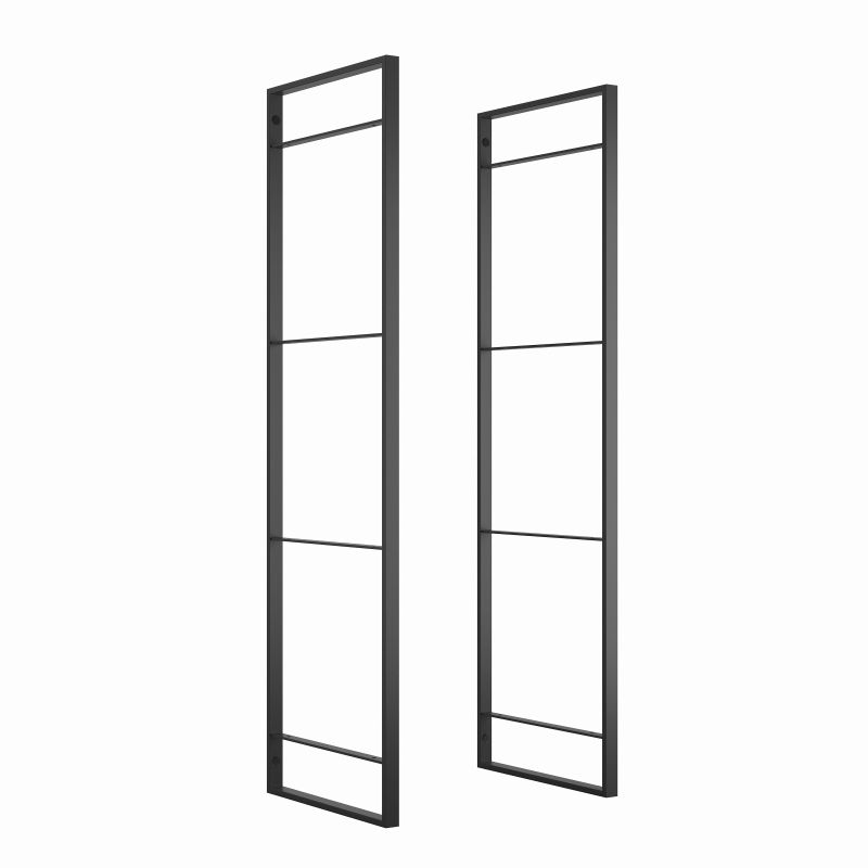 Jeu de 2 structures Lader pour étagère, hauteur 1150mm, Noir