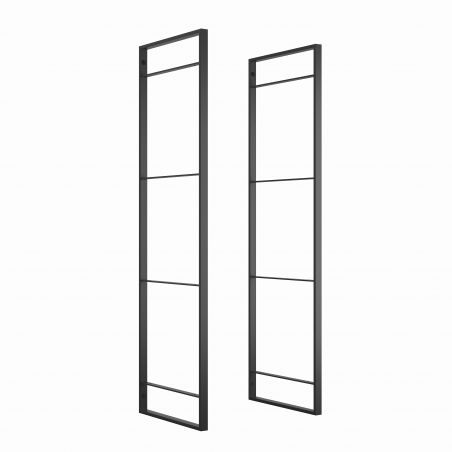 Jeu de 2 structures Lader pour étagère, hauteur 1150mm, Noir Jeu de 2 structures Lader pour étagère, hauteur 1150mm, Noir
