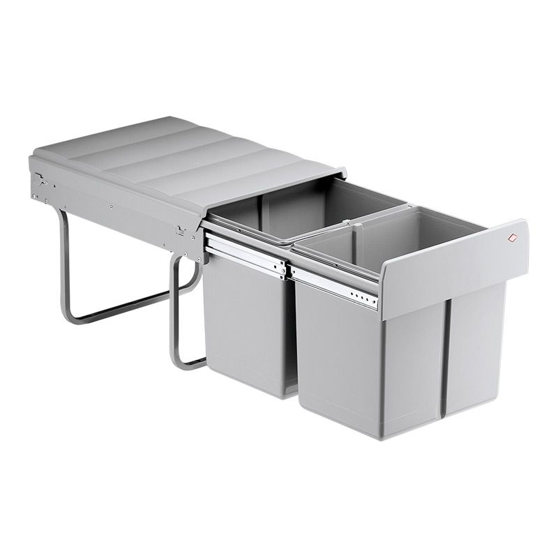 Poubelle coulissante 32L 2 bacs