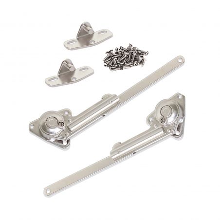 Jeu de 2 compas pour porte relevable NSDX, force 20-70kg, Nickelé