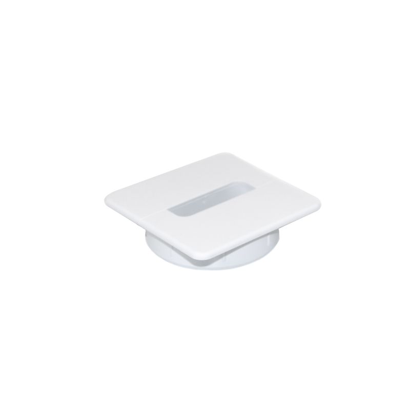 Lot de 6 passe-câble de table Plastwin, Ø 80 mm, Blanc