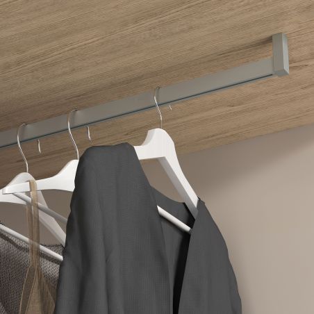 Kit tube de penderie Luxe, 0,75 m, Gris Kit tube de penderie Luxe, 0,75 m, Gris