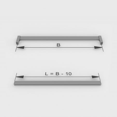 Kit tube de penderie Luxe, 0,75 m, Gris Kit tube de penderie Luxe, 0,75 m, Gris