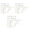 Lot de 10 pistons de porte relevable, force 5kg, course 80mm, Aluminium Lot de 10 pistons de porte relevable, force 5kg, course 80mm, Aluminium