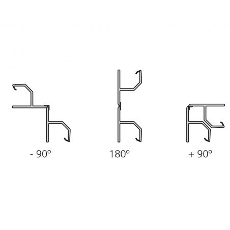 Lot de 2 plinthes de cuisine avec raccords, hauteur 100mm, longueur 2,35m, Anodisé satiné Lot de 2 plinthes de cuisine avec raccords, hauteur 100mm, longueur 2,35m, Anodisé satiné
