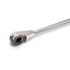 Piston Thin diamètre 12 avec fixations pour porte abattant, course 80mm, Nickelé Piston Thin diamètre 12 avec fixations pour porte abattant, course 80mm, Nickelé