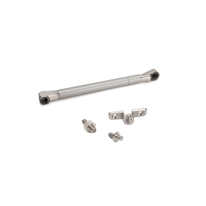 Piston Thin diamètre 12 avec fixations pour porte abattant, course 80mm, Nickelé