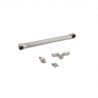 Piston Thin diamètre 12 avec fixations pour porte abattant, course 80mm, Nickelé Piston Thin diamètre 12 avec fixations pour porte abattant, course 80mm, Nickelé