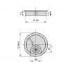 Lot de 8 passe-câbles circulaires à encastrer, Ø 60 mm, Chromé Lot de 8 passe-câbles circulaires à encastrer, Ø 60 mm, Chromé