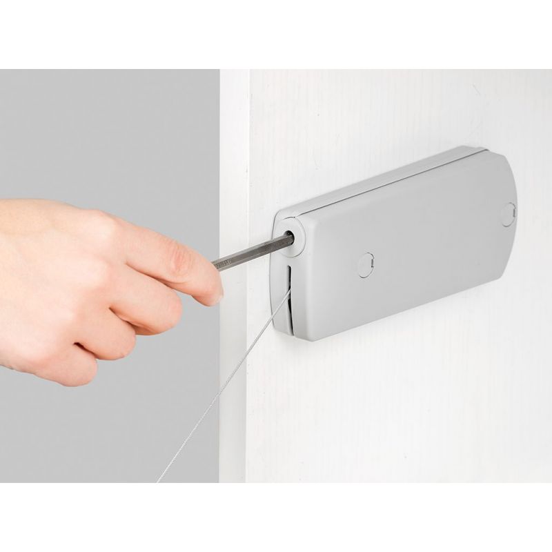 Mécanisme pour portes abattant Microwinch, 6 Kg, Plastique gris, Acier et Plastique