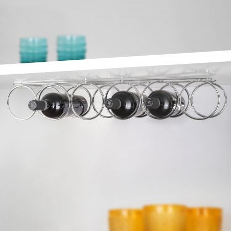 Porte-bouteille Supra pour 6 bouteilles, Chromé Porte-bouteille Supra pour 6 bouteilles, Chromé
