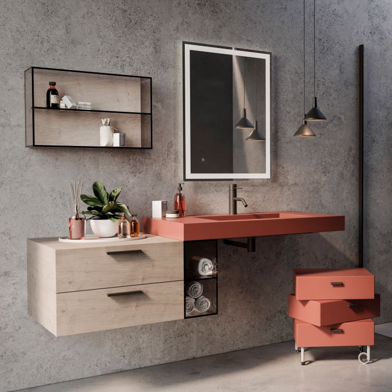 Lot de 5 Poignées Bremen, entraxe 128 mm, Noir