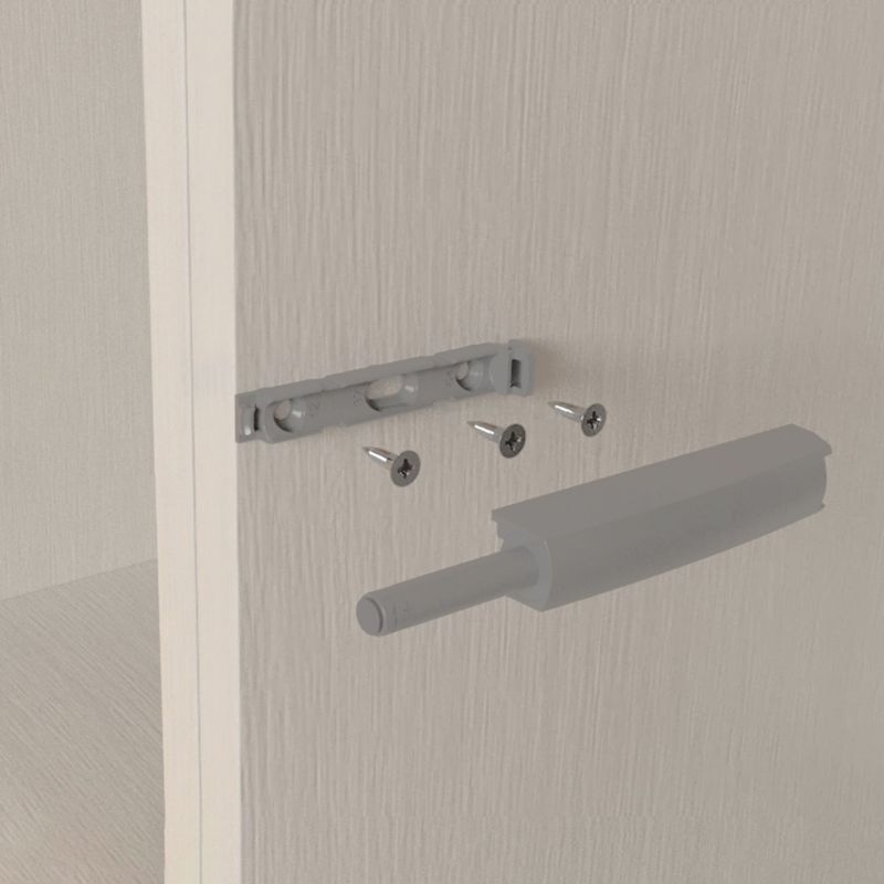 Lot de 10 loqueteaux à visser avec réglage Push Lite, longueur 80mm, Gris