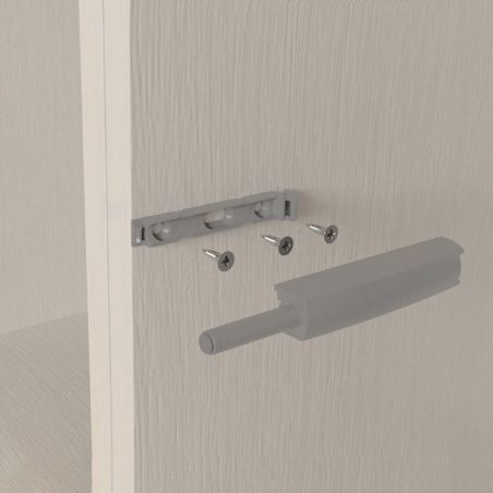Lot de 10 loqueteaux à visser avec réglage Push Lite, longueur 80mm, Gris