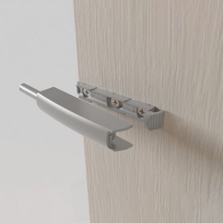 Lot de 10 loqueteaux à visser avec réglage Push Lite, longueur 80mm, Gris
