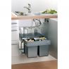 Poubelle coulissante 30L 2 bacs Poubelle coulissante 30L 2 bacs