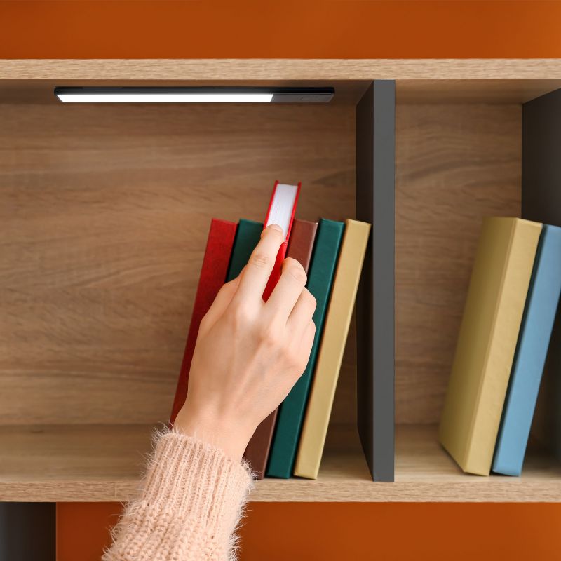 Luminaire LED Kaus Black rechargeable par usb avec capteur tactile, 240mm, Noir