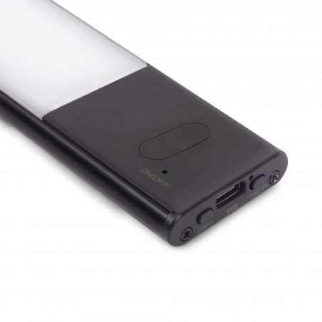 Luminaire LED Kaus Black rechargeable par usb avec capteur tactile, 240mm, Noir Luminaire LED Kaus Black rechargeable par usb avec capteur tactile, 240mm, Noir