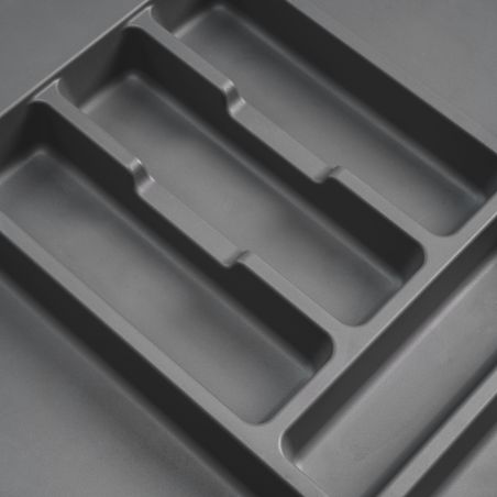 Range-couvert Optima pour caisson de 450 mm, Gris anthracite Range-couvert Optima pour caisson de 450 mm, Gris anthracite