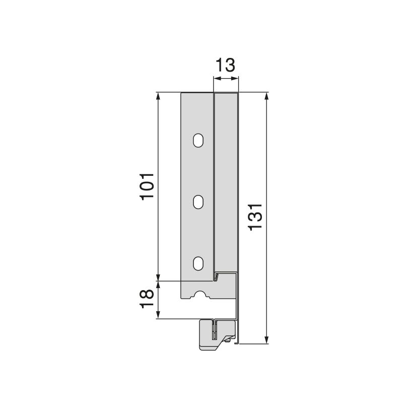 Tiroir Vertex 40 kg hauteur 131 mm, profondeur 450 mm, Gris anthracite