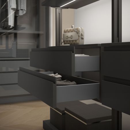 Tiroir Vertex 40 kg hauteur 93 mm, profondeur 450 mm, Gris anthracite Tiroir Vertex 40 kg hauteur 93 mm, profondeur 450 mm, Gris anthracite