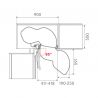 Ferrure Lemans II Arena Style Anthracite Sens Droit sans amortisseur pour porte de 450 mm Ferrure Lemans II Arena Style Anthracite Sens Droit sans amortisseur pour porte de 450 mm