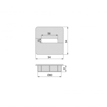 Lot de 6 passe-câble de table Plastwin, Ø 80 mm, Blanc Lot de 6 passe-câble de table Plastwin, Ø 80 mm, Blanc