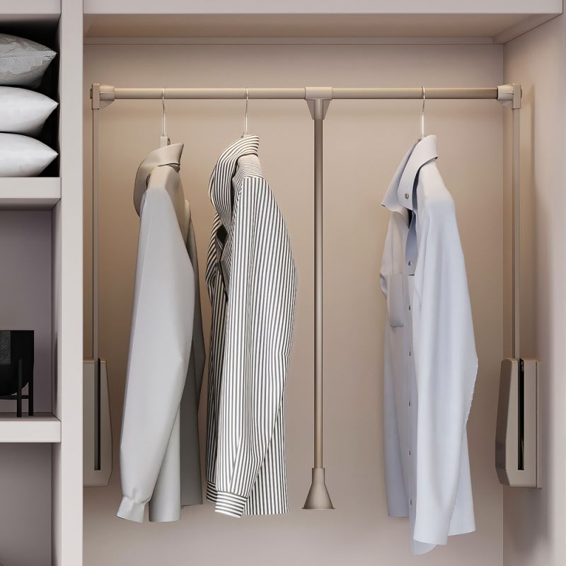 Penderie rabattable Hang pour armoire de largeur 830 à 1150 mm, Gris
