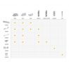 Lot de 5 kits de suspension invisible pour modules hauts Levelup1 avec platine, Zingué Lot de 5 kits de suspension invisible pour modules hauts Levelup1 avec platine, Zingué