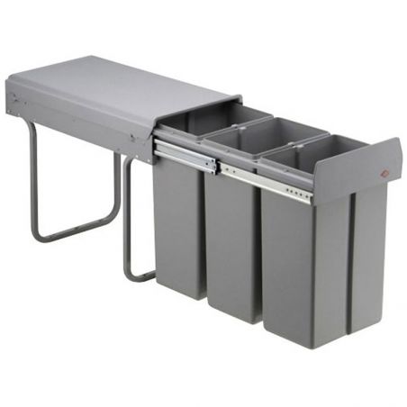 Poubelle coulissante 30L 3 bacs Poubelle coulissante 30L 3 bacs
